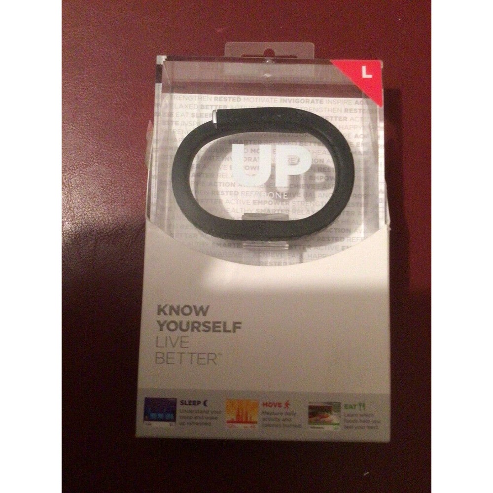 UP Jawbone JBR52a-LG Fitness Calories Exercise Activity Tracker LARGE Black NEW